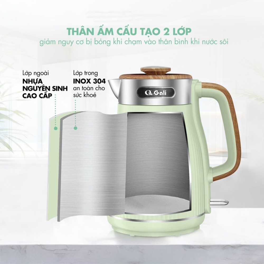 Ấm siêu tốc giữ ấm Gali GL-18F NEW - Hàng chính hãng