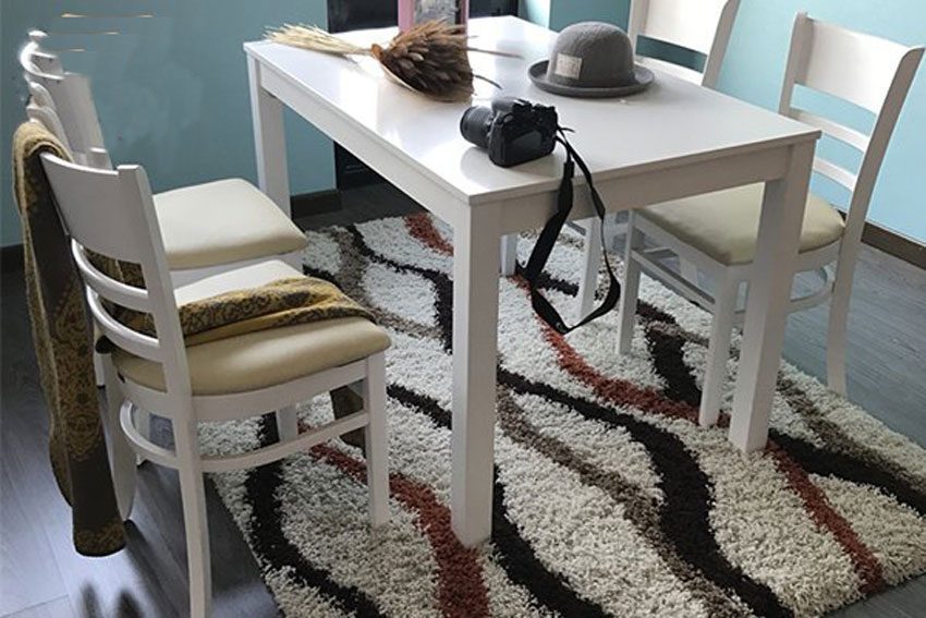 Bộ bàn ăn cao su 100% 1150x750x740 - Hàng chính hãng