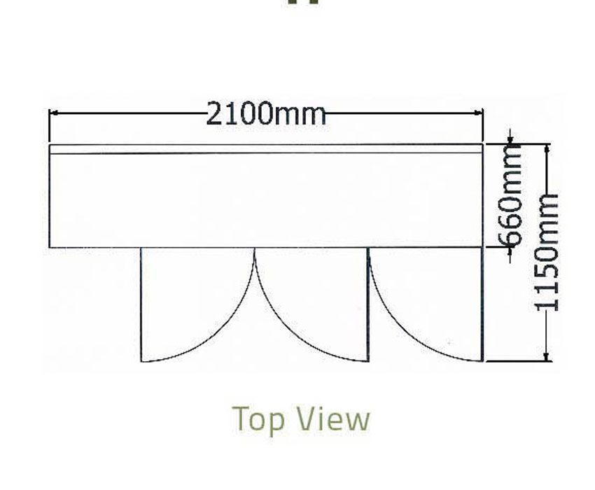 Bàn lạnh 3 cánh kiếng Berjaya B3D/C7/7-SM - Hàng chính hãng