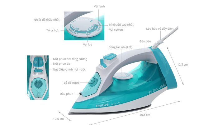 Bàn ủi hơi nước Philips GC2992 - Hàng chính hãng