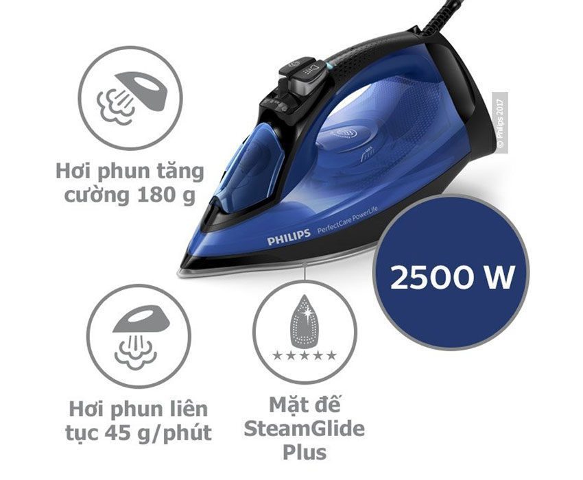 Bàn ủi hơi nước Philips GC3920 - Hàng chính hãng