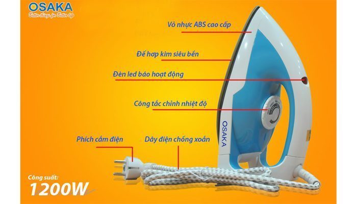 Bàn ủi khô Osaka HA103 - Hàng chính hãng
