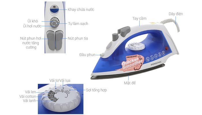 Bàn ủi Pensonic PSI-1008 - Hàng chính hãng