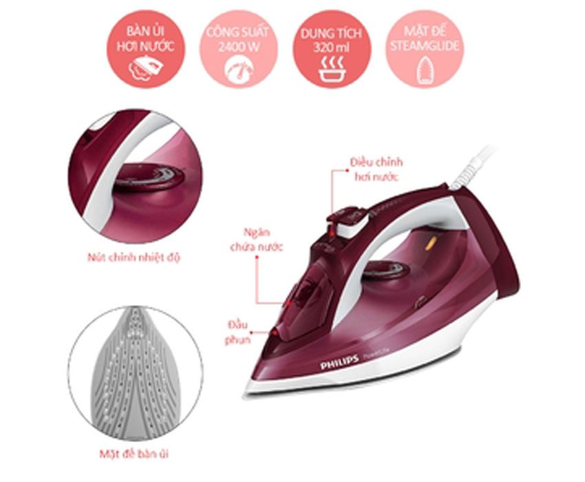 Bàn ủi hơi nước Philips GC2997 - Hàng chính hãng