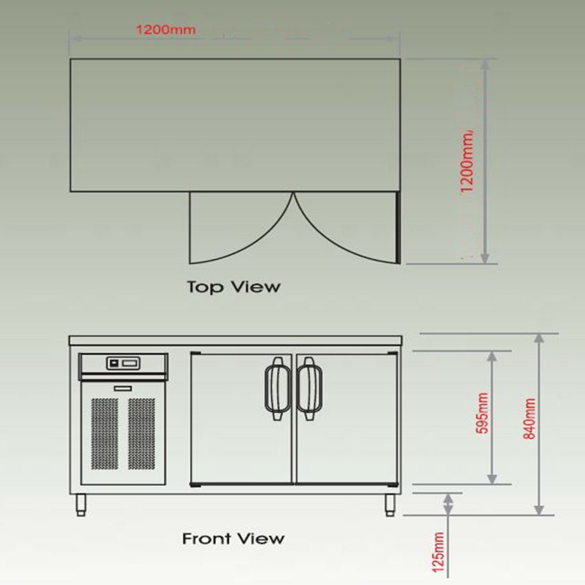 Bàn đông Berjaya 2 cánh BS 2DF4/C 1,2m - Hàng chính hãng