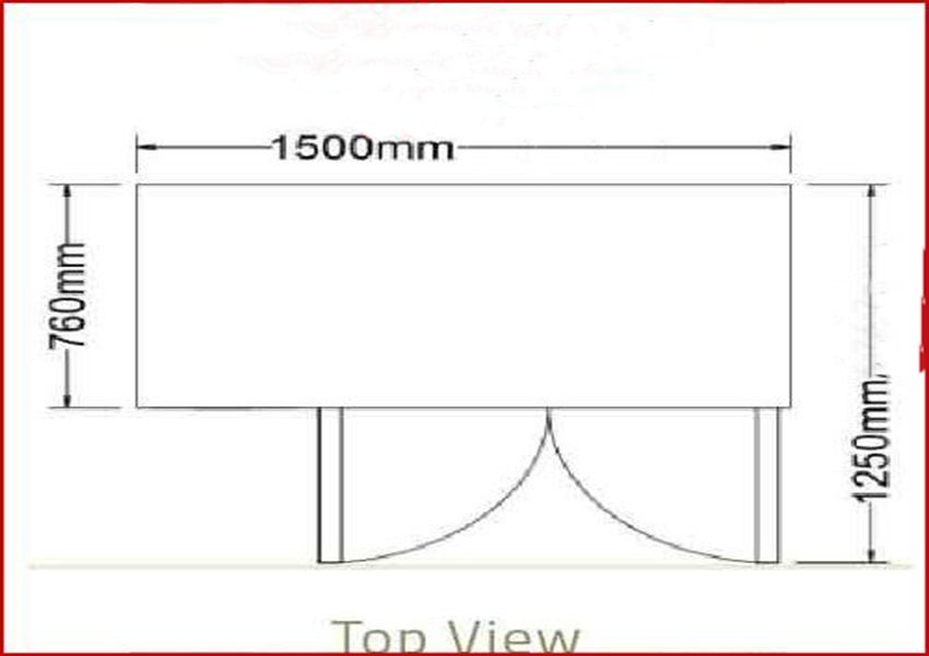 bản vẽ Bàn mát Berjaya B 2D/C5/7-S 2 cánh kính
