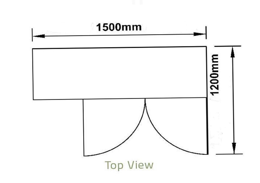 Bàn mát Berjaya 2 cánh 1,5m BS 2DC5/C - Hàng chính hãng