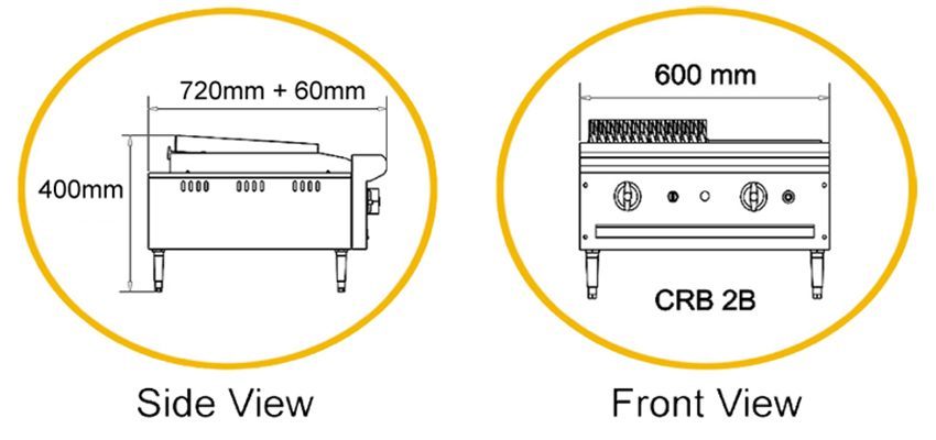 Bếp nướng than nhân tạo đôi Berjaya CRB 2B
