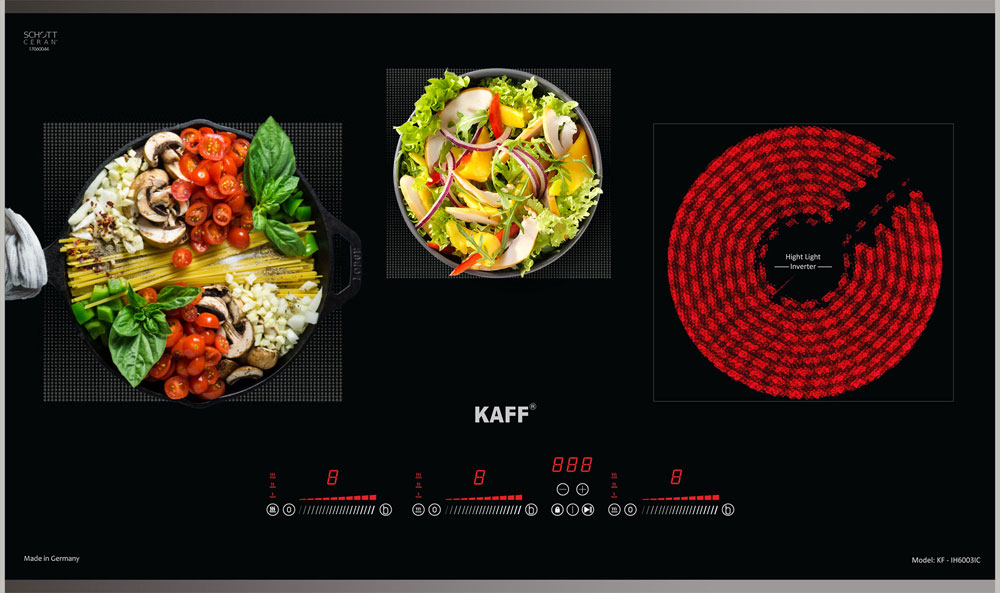 Bếp ba điện từ Kaff KF-IH6003IH (Made in Germany) - Hàng chính hãng