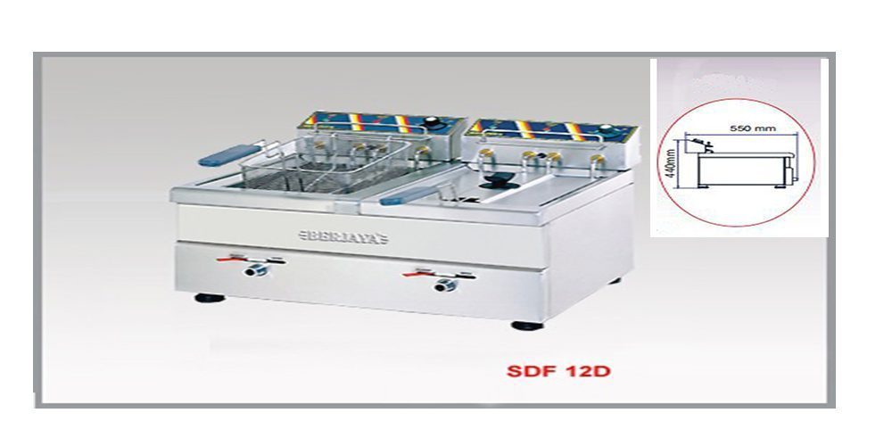 Bếp chiên nhúng điện đôi Berjaya SDF12D - Hàng chính hãng