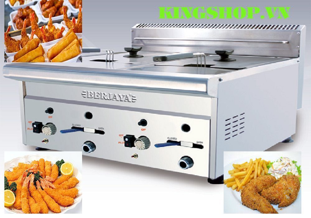 Bếp chiên nhúng gas đôi BERJAYA GDF11D - Hàng chính hãng