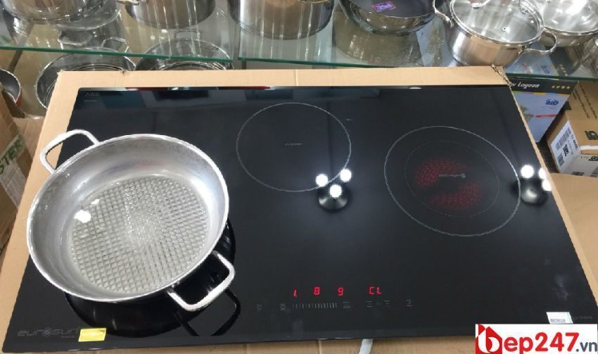 bếp điện từ 2 từ 1 hồng ngoại Eurosun EU-TE882G