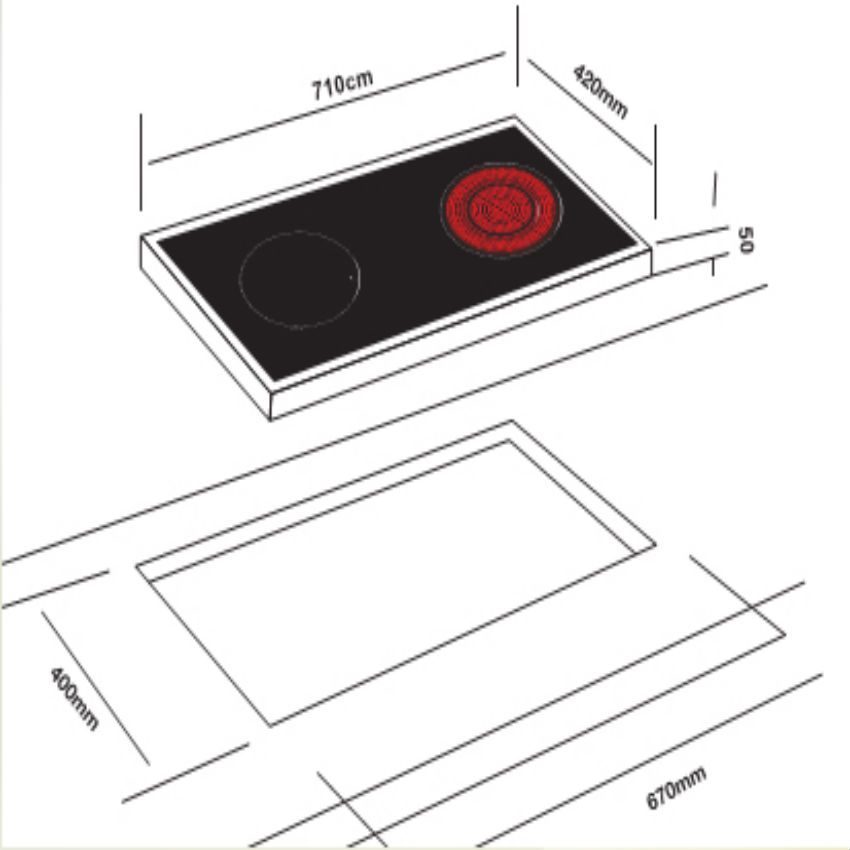 Bếp điện từ - hồng ngoại Lorca TA-1007EC - Hàng chính hãng