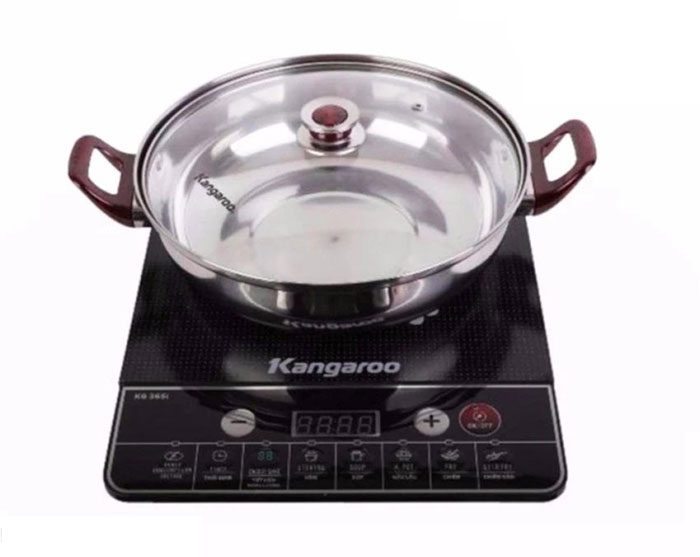 Bếp điện từ đơn Kangaroo KG365i (Ðen) kèm nổi lẩu - Hàng chính hãng