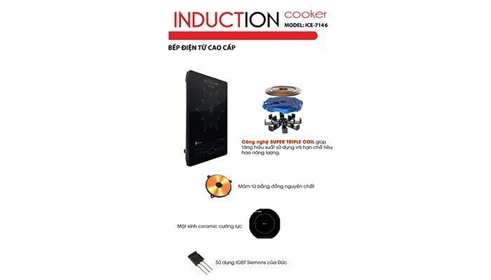 Bếp điện từ Elmich ICE-7146(2017) - Hàng chính hãng