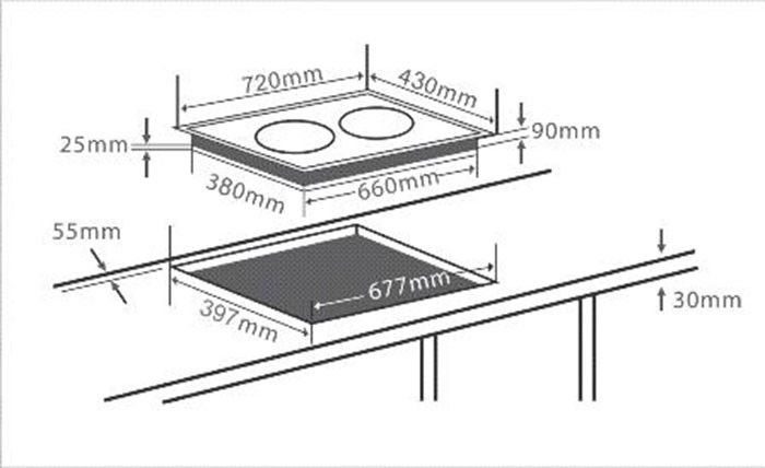 Bếp đôi hồng ngoại điện từ Chef's EH-MIX311 - Hàng chính hãng