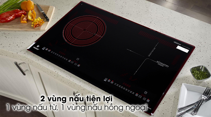 Bếp đôi hồng ngoại điện từ Pramie PRMY-2108 - Hàng chính hãng