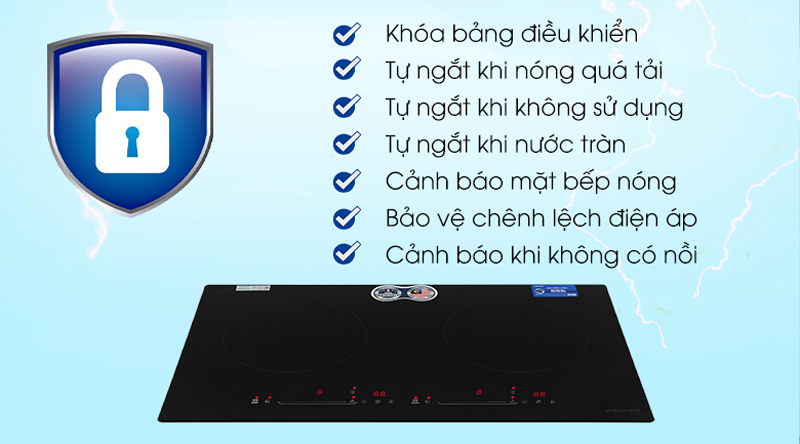 Bếp đôi hồng ngoại điện từ Pramie PRMY-2108 - Hàng chính hãng