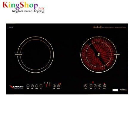 Bếp đôi hồng ngoại - điện từ Taka TK-IR02B - Hàng chính hãng