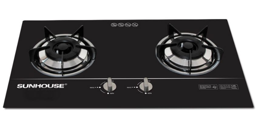 Bếp gas âm kính 2 lò Sunhouse SHB5533 - Hàng chính hãng