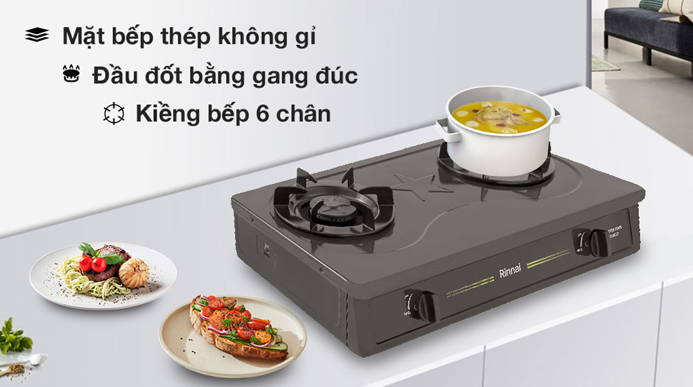 Bếp gas Rinnai RV-MC26BE - Hàng chính hãng