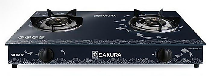 Bếp gas đôi Sakura SH-706GB - Hàng chính hãng