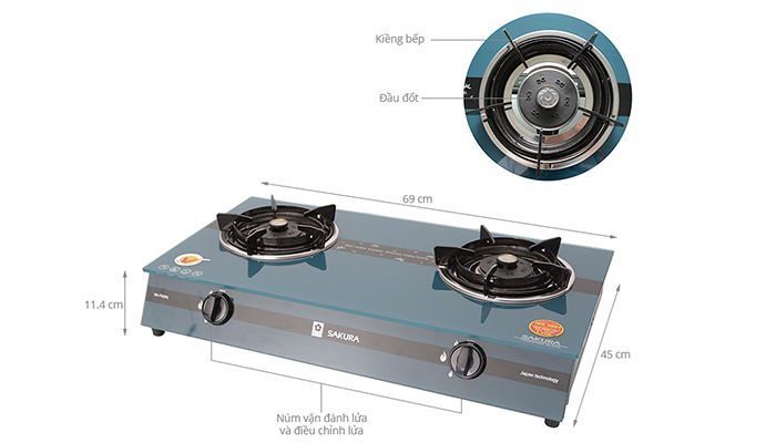 Bếp gas dương Sakura SA-7G