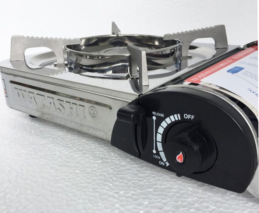 Bếp gas mini du lịch Watashi inox cao cấp - Hàng chính hãng