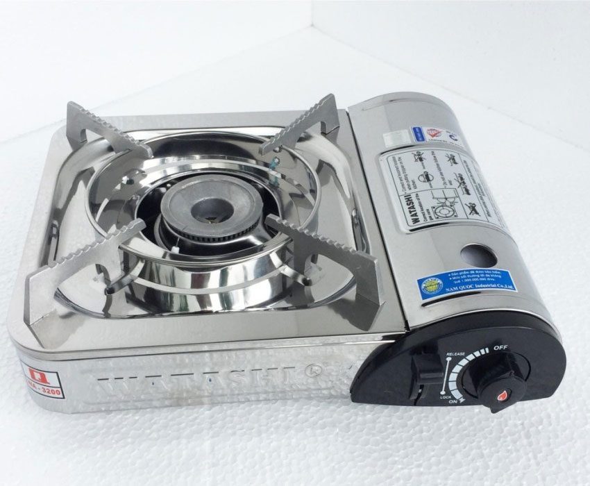 Bếp gas mini du lịch Watashi inox cao cấp - Hàng chính hãng