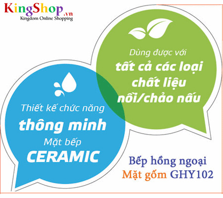Bếp hồng ngoại mặt gốm Goldsun ECC-GHY102 - Công suất 2000W - Hàng chính hãng