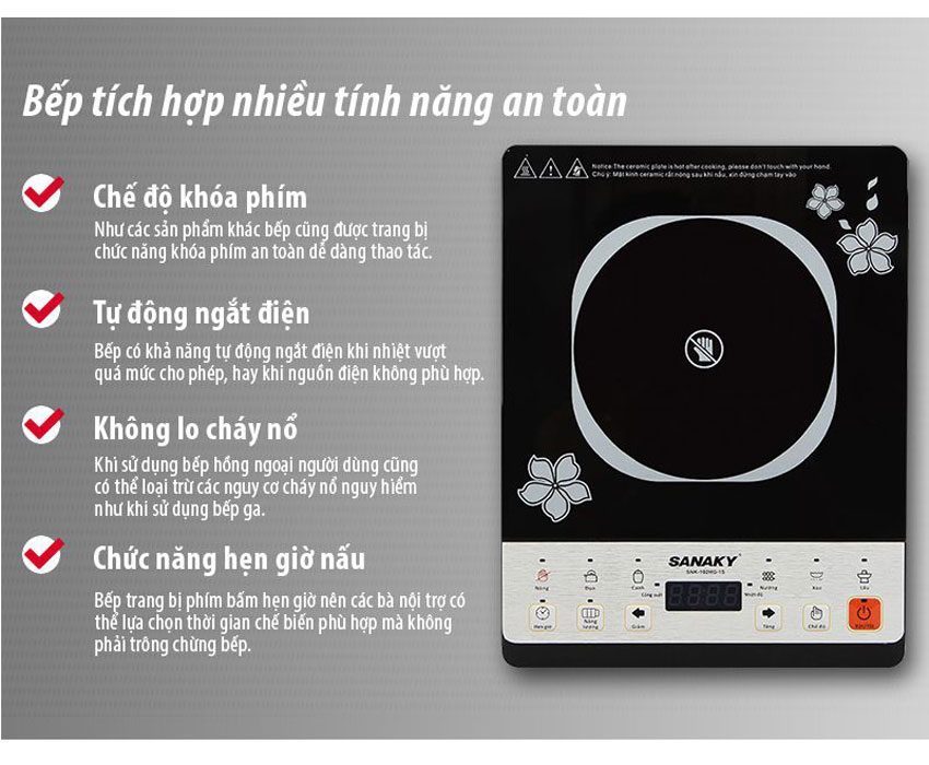 Bếp hồng ngoại Sanaky SNK-102HG-1S - Hàng chính hãng