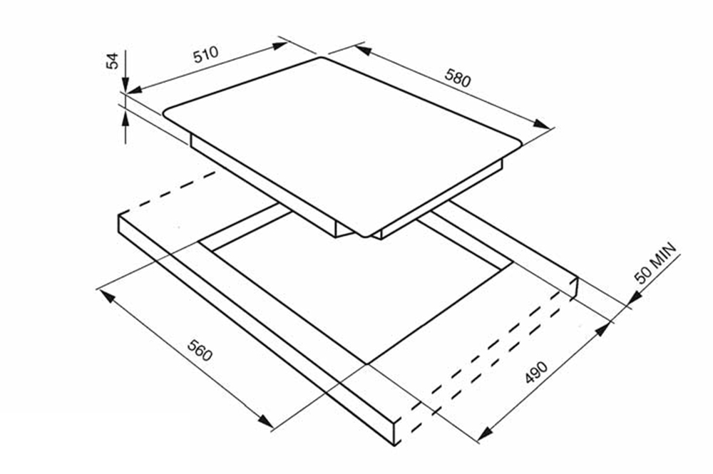 Bếp 3 điện từ SMEG SI5631D 4