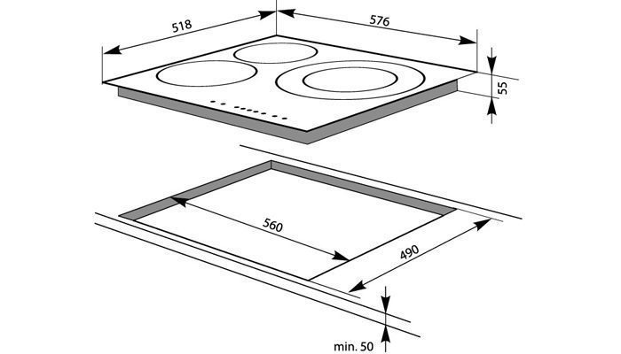 Bếp từ Amica PI6530STU - Hàng chính hãng