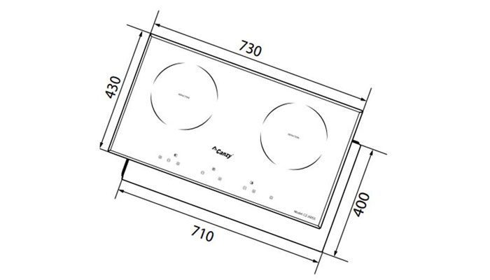 Bếp điện từ đôi Canzy CZ-200SS - Hàng chính hãng