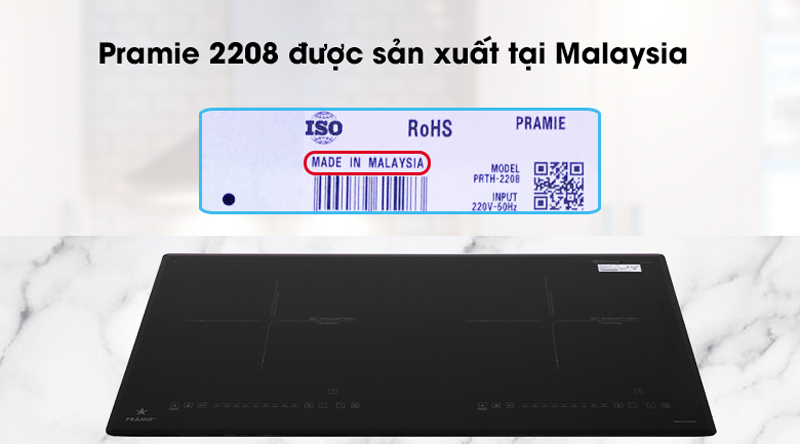 Bếp từ đôi lắp âm Pramie PRMY-2208 - Hàng chính hãng