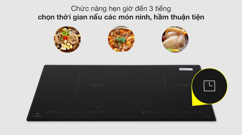 Bếp từ đôi lắp âm Pramie PRMY-2208 - Hàng chính hãng