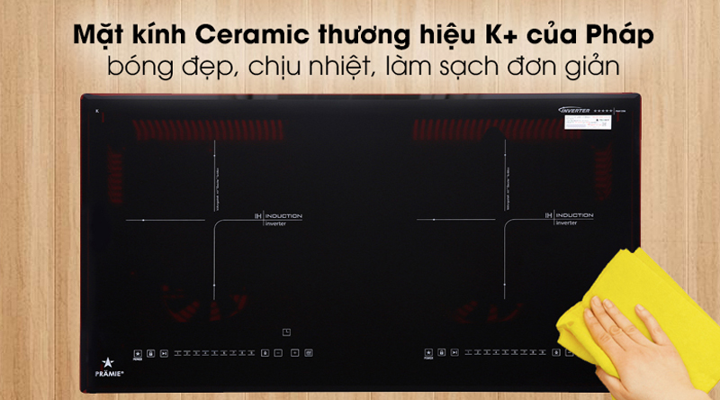 Bếp từ đôi lắp âm Pramie PRMY-2208 - Hàng chính hãng