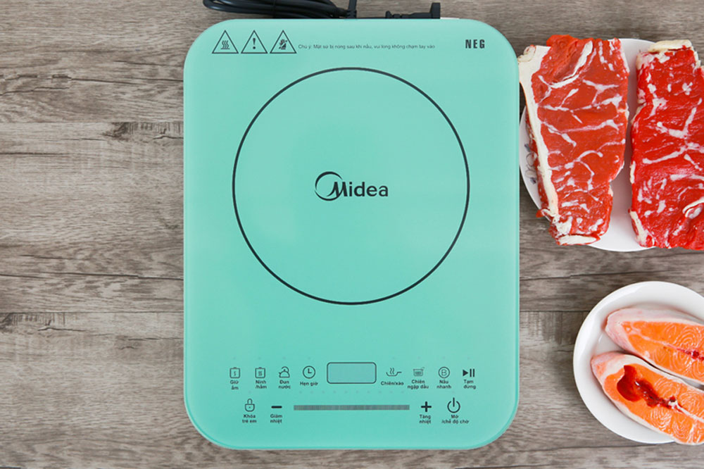 Bếp từ 1 vùng nấu Midea MI-T2120DA - Hàng chính hãng