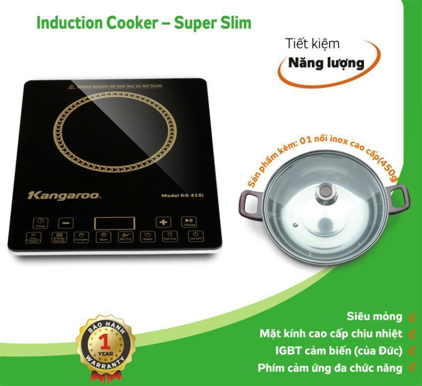 Bếp điện từ đơn siêu mỏng Kangaroo KG416i