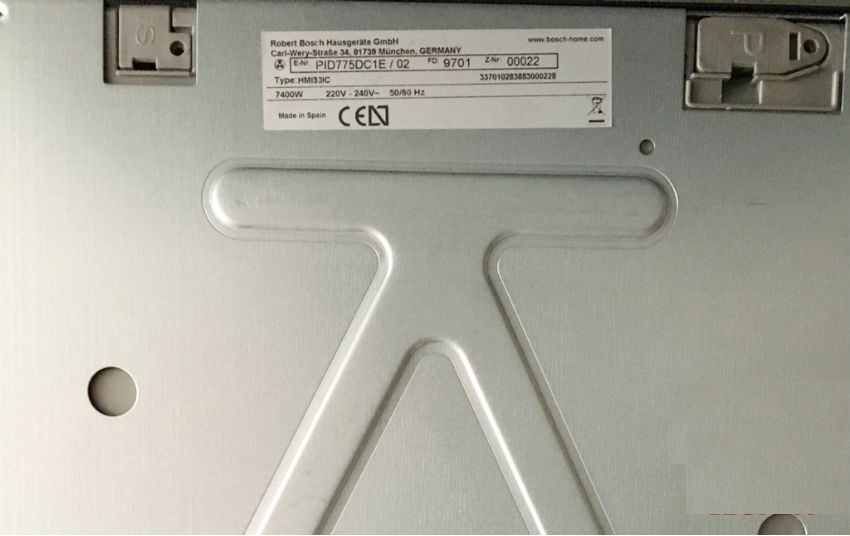 mặt sau Bếp từ Bosch PID775DC1E