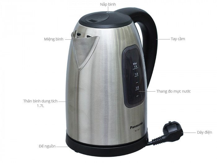 Chi tiết bình đun siêu tốc Panasonic NC-SK1BRA