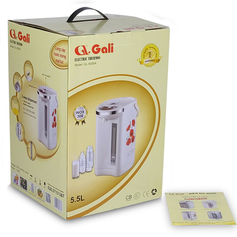 Bình thủy điện Gali GL-5055A - Hàng chính hãng