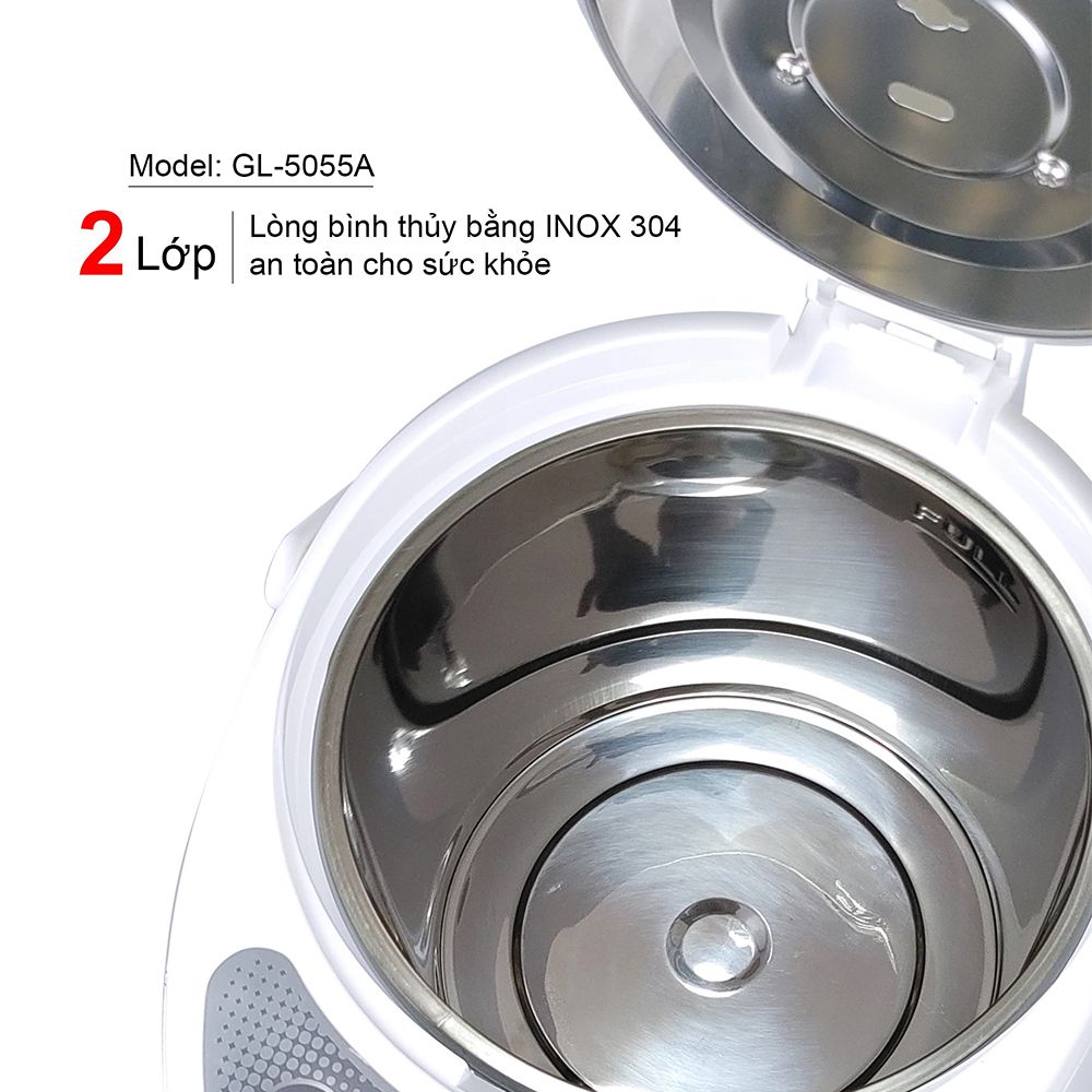 Bình thủy điện Gali GL-5055A - Hàng chính hãng