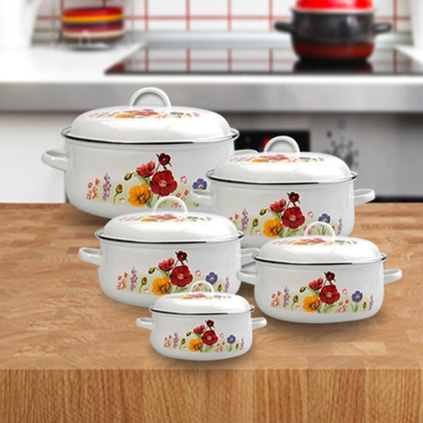 Bộ 5 nồi bằng thép tráng men Zelda ZD-EP223