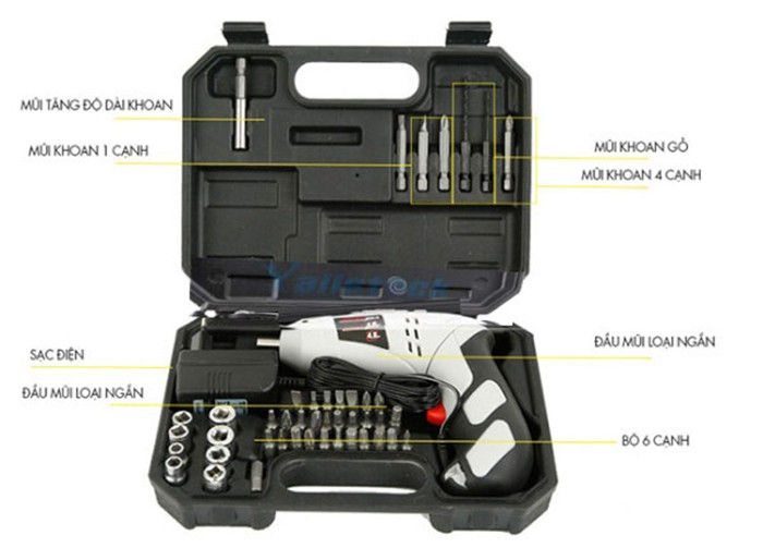 Bộ máy khoan cầm tay đa năng 45 chi tiết Joust Max - Hàng chính hãng