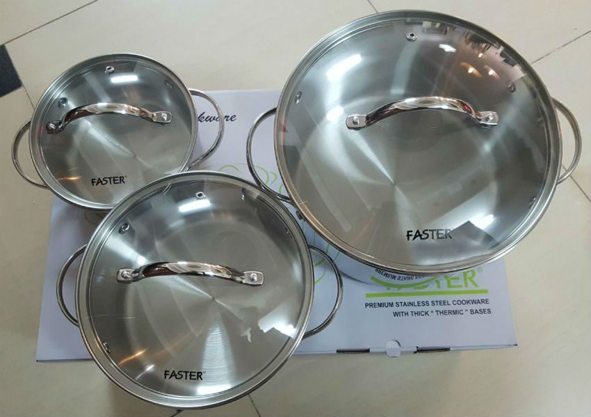 Bộ nồi inox Faster Melody 5 chiếc cao cấp - Hàng chính hãng