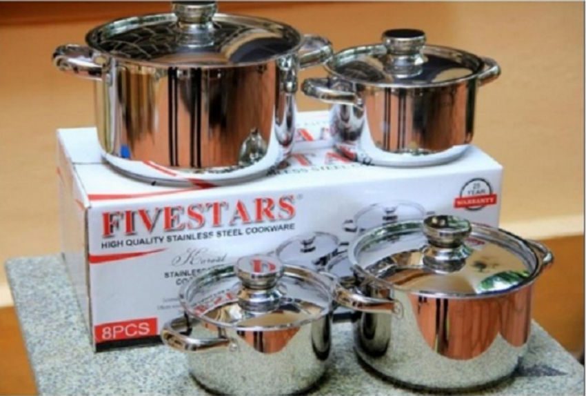 Bộ nồi cao cấp KaRat Fivestar Inox 8 món FS08CK - Hàng chính hãng