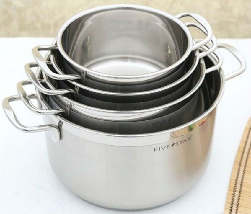 Bộ nồi cao cấp KaRat Fivestar Inox 8 món FS08CK - Hàng chính hãng