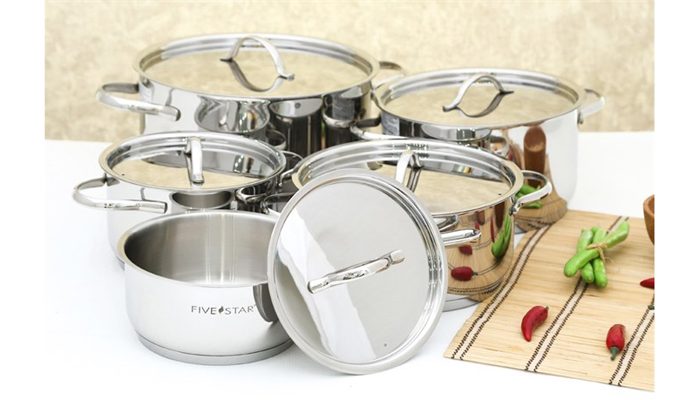 Bộ nồi Inox cao cấp Kitchi FiveStar - Hàng chính hãng