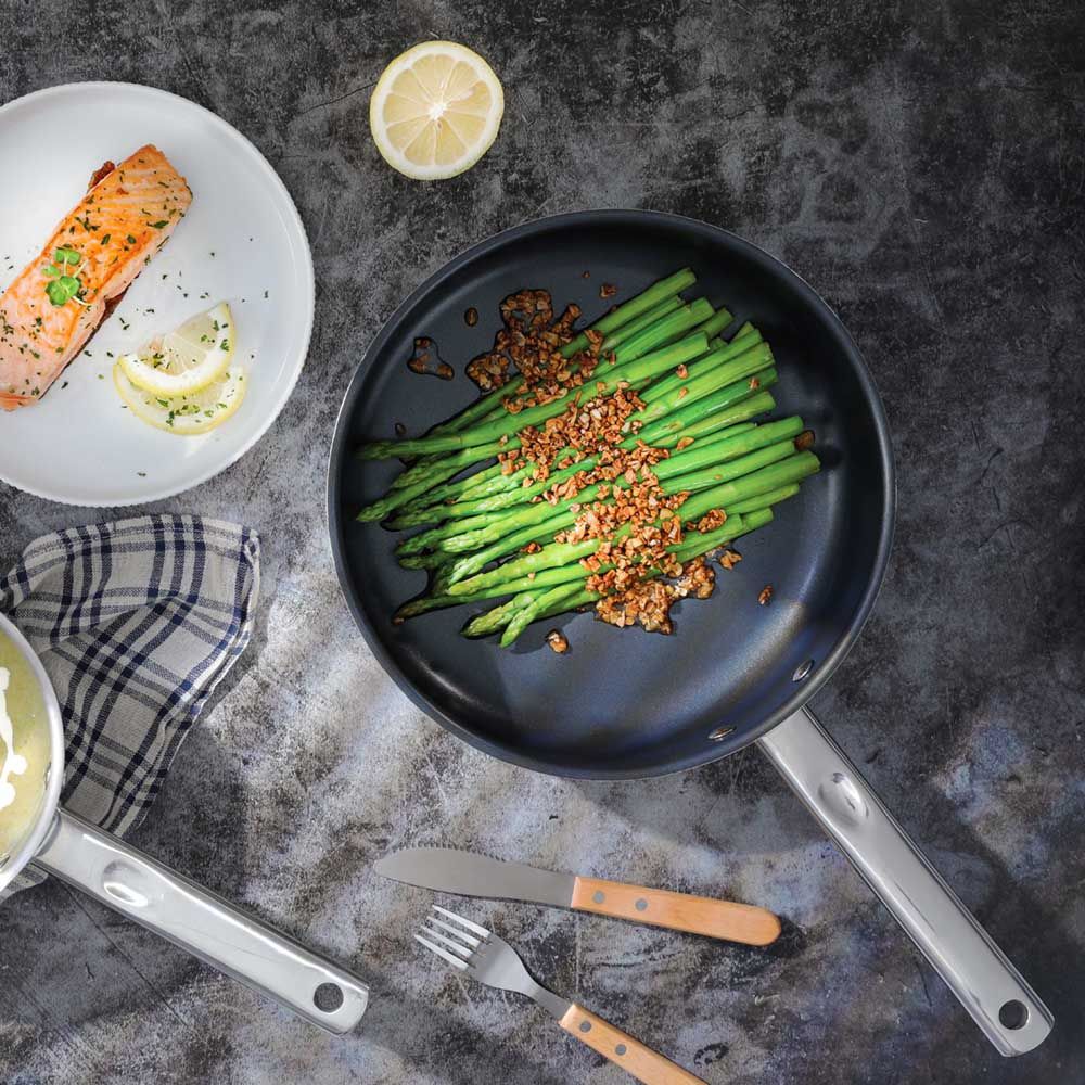 Bộ nồi inox liền khối Elmich Trimax ECO EL-8003 size 16, 18, 22, chảo 26cm - Hàng chính hãng